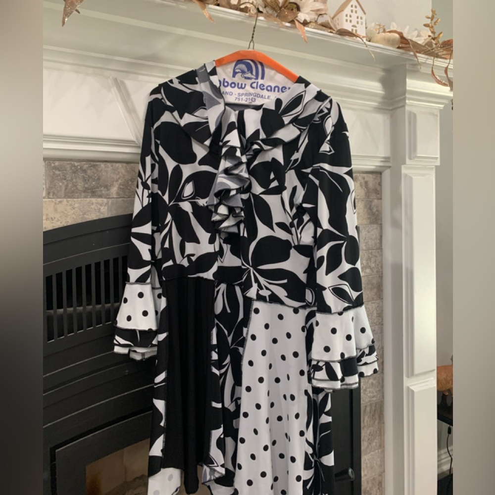 Stylish Black and White Dress